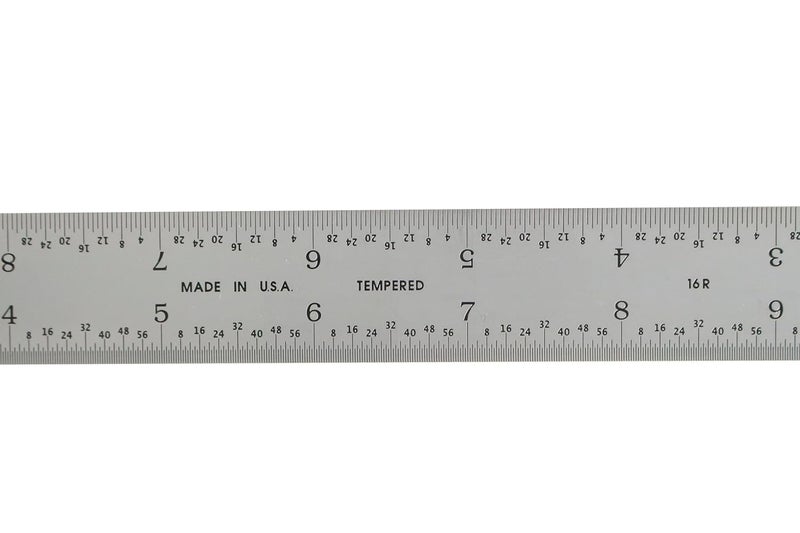 UNIPEC 12-Inch Replacement Blade for Combination Square – 16R Graduations (1/32", 1/64", 1/50", 1/100") | Hardened Steel, Etched & Black-Filled (Blade Only) - Image 3